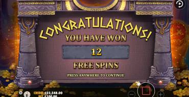 The Hand of Midas: Free spins