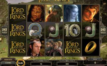 The Lord of the Rings slot (Canada)