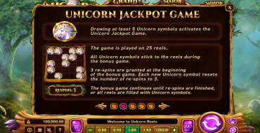 Unicorn Reels: Free spins and/or respins