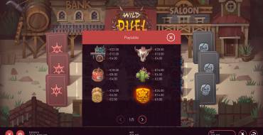 Wild Duel: Paytable