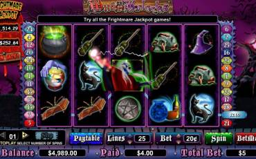 Witches and Warlocks slot (Canada)