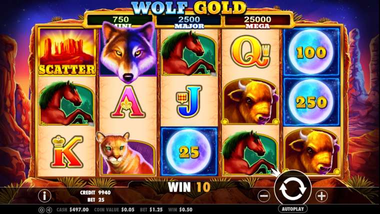 Play Wolf Gold slot CA