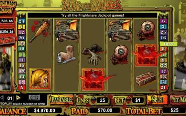 Zone of the Zombies slot (Canada)