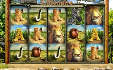 Zoo Zillionaire slot (Canada)